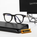 Chrome heart glasses - black & silver badges - bamn.