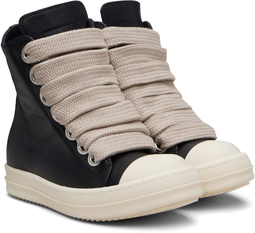 RICK OWENS Black Temple Jumbolace Sneakers