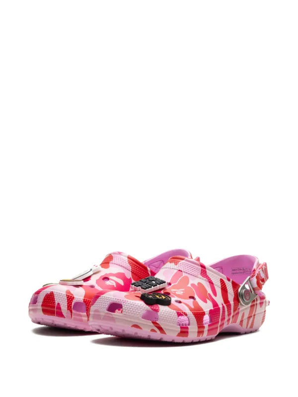BAPE BLACK *A BATHING APE® x Crocs Classic "Carnation" clogs - bamn.