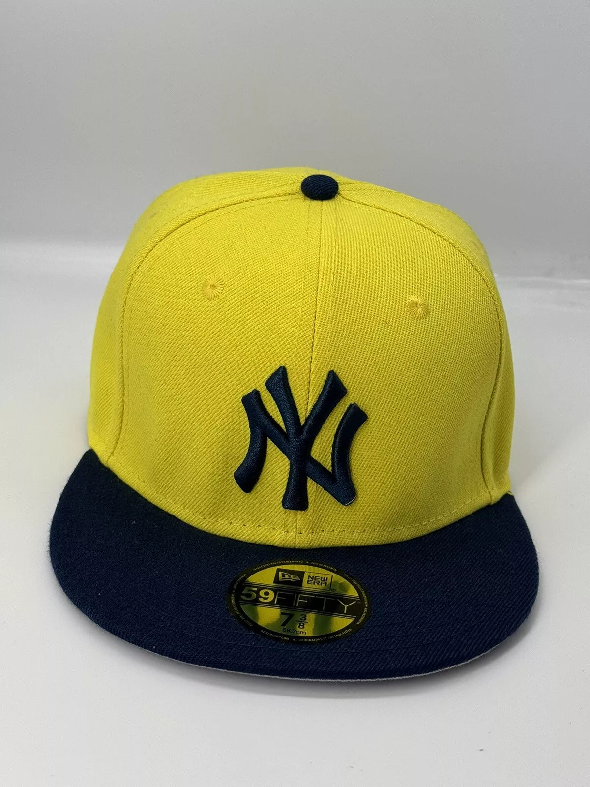 Yankees MLB New Era Fitted 59Fifty Hat -Yellow - bamn.