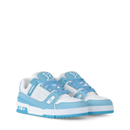 LOUIS VUITTON LV TRAINER WHITE BLUE FULLY BOXED - bamn.