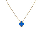 Sky Blue Clover Stainless Steel Necklace – A Statement of Elegance - bamn.