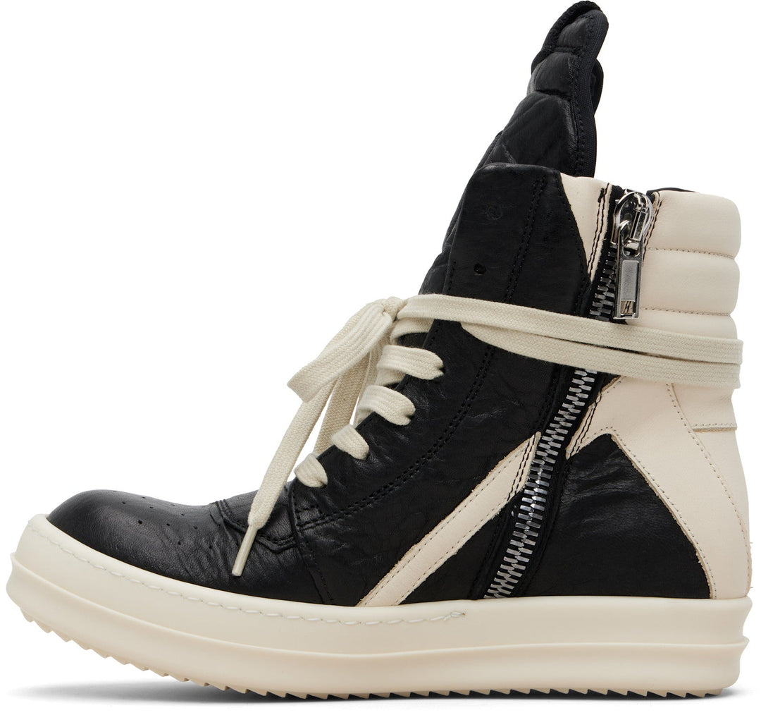 RICK OWENS Black Temple Geobasket Sneakers