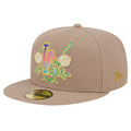 Men's Los Angeles Dodgers New Era Khaki Rose Garden 59FIFTY Fitted Hat - bamn.