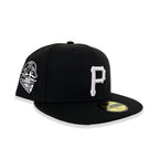 Black Pittsburgh Pirates Gray Bottom 1959 All Star Game Side Patch New Era 59Fifty Fitted - bamn.
