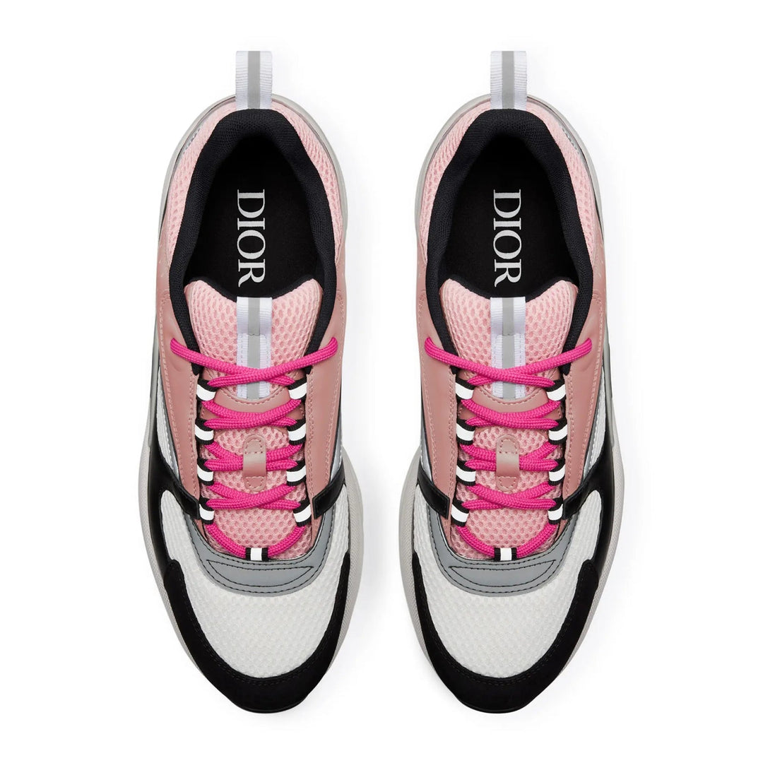 Dior B22 Pink White Black Calfskin Trainer FULLY BOXED