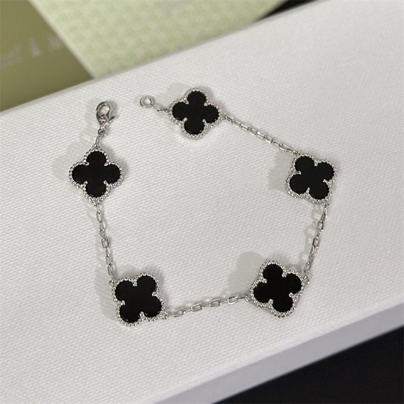 Silver Clover Stainless Steel Bracelet – A Statement of Elegance - bamn.