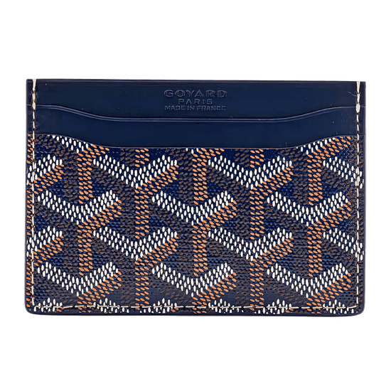 GOYARD SAINT-SULPICE CARD WALLET “NAVY BLUE” - bamn.