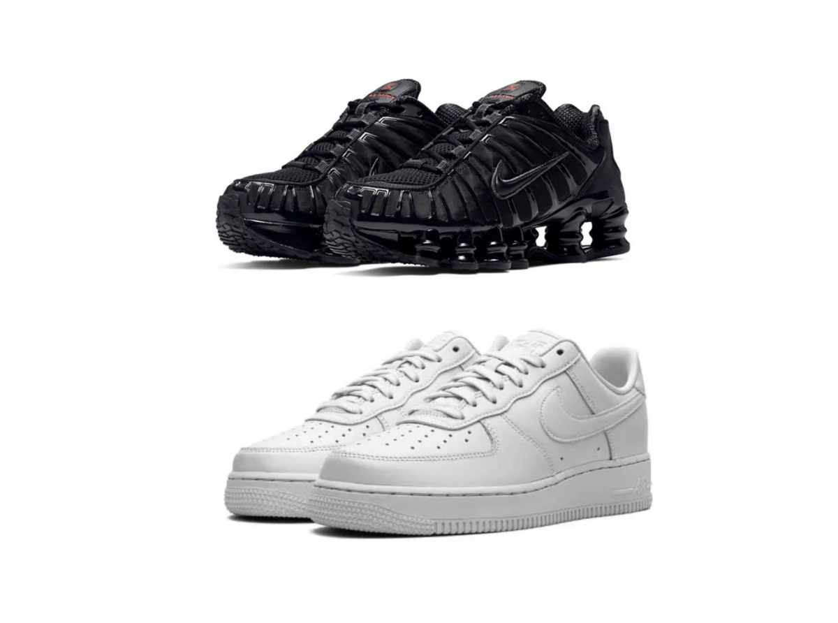 Nike Shox TL “Black Max Orange” x AirForce 1 - bamn.