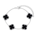 Silver Clover Stainless Steel Bracelet – A Statement of Elegance - bamn.