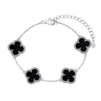 Silver Clover Stainless Steel Bracelet – A Statement of Elegance - bamn.