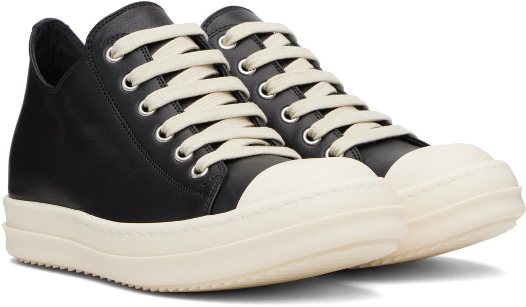 RICK OWENS Black Concordians Low Sneaks Sneakers