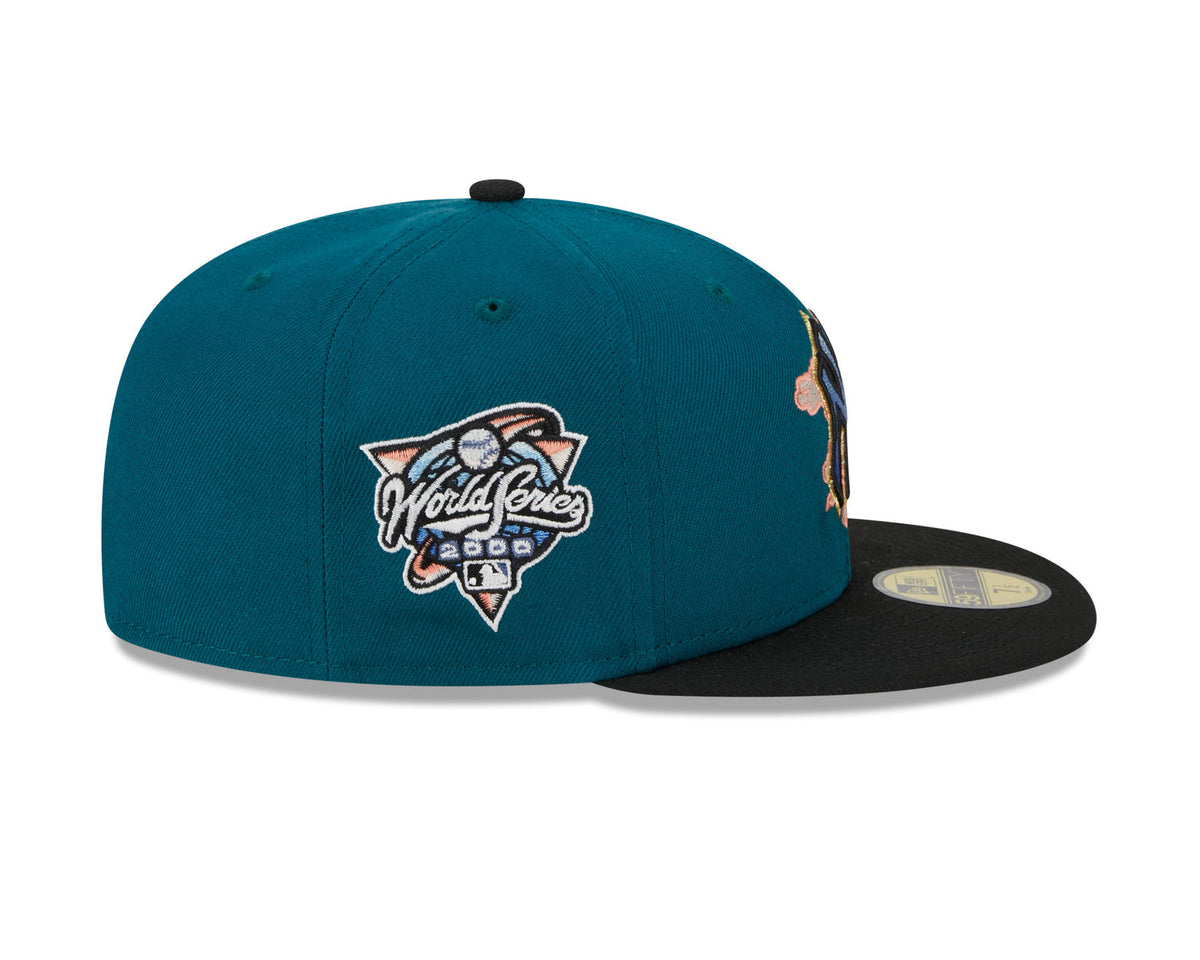 NEW ERA 59FIFTY MLB NEW YORK YANKEES CLOUD SPIRAL WORLD SERIES 2000 TWO TONE / GREY UV FITTED CAP - bamn.