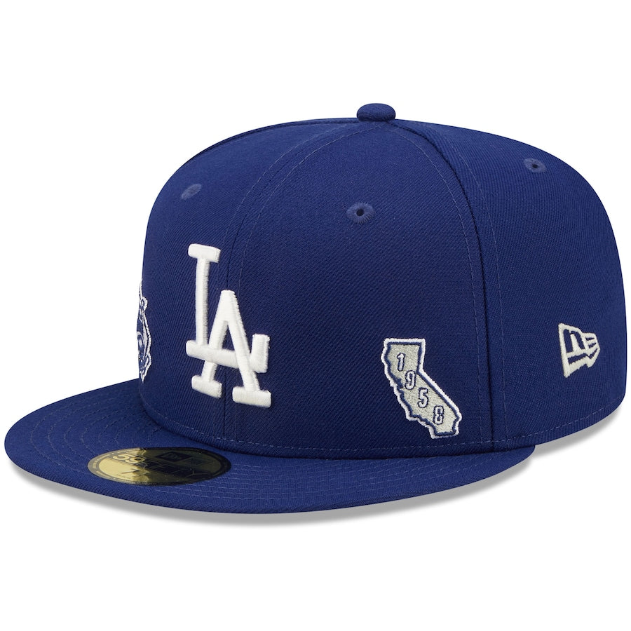 Los Angeles Dodgers New Era Identity 59FIFTY Fitted Hat - Royal - bamn.