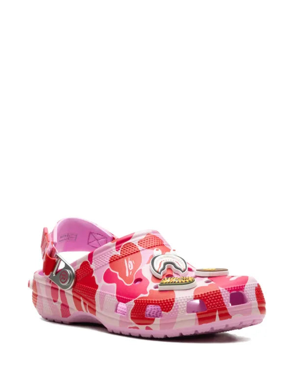 BAPE BLACK *A BATHING APE® x Crocs Classic "Carnation" clogs - bamn.