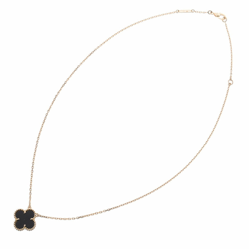 Midnight Clover Stainless Steel Necklace – A Statement of Elegance - bamn.