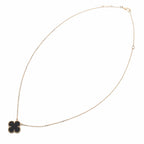 Midnight Clover Stainless Steel Necklace – A Statement of Elegance - bamn.