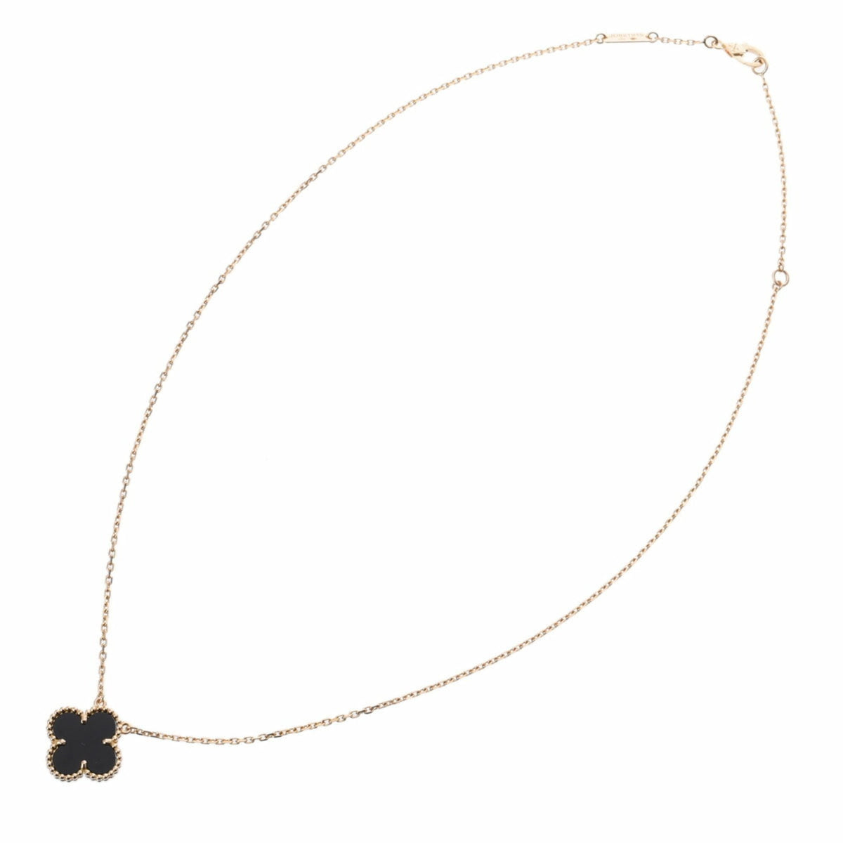 Midnight Clover Stainless Steel Necklace – A Statement of Elegance - bamn.