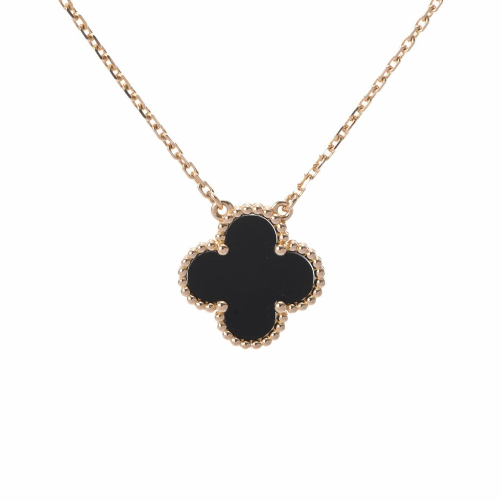 Midnight Clover Stainless Steel Necklace – A Statement of Elegance - bamn.