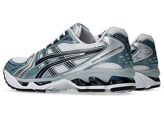 ASICS GEL-KAYANO 14 WHITE / FJORD GREY FULLY BOXED - bamn.