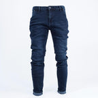 Faded Blue Washed Denim Jeans - bamn.