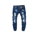 Men's Denim Ripped Distressed Jeans - bamn.