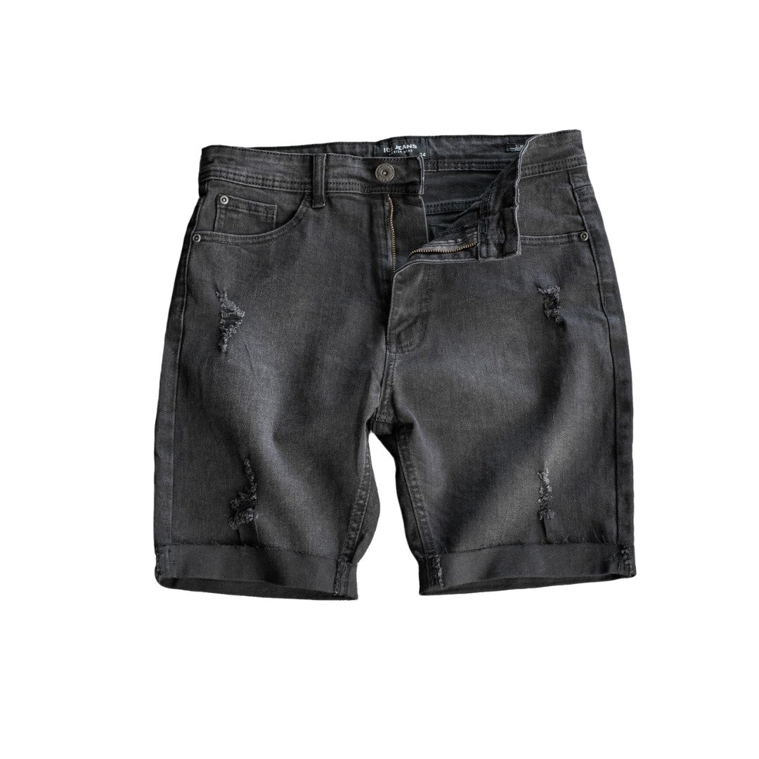 Men's Ice Cut Off Distressed Denim Short - bamn.