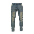 Men's Iron Fade Moto Denim Jeans - bamn.