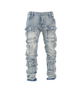 Men's Multi- Pocket Denim Jeans - bamn.