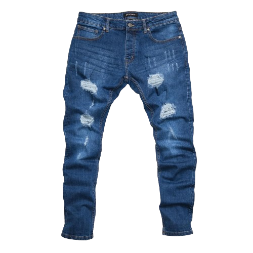 Men's denim ripped jeans - bamn.