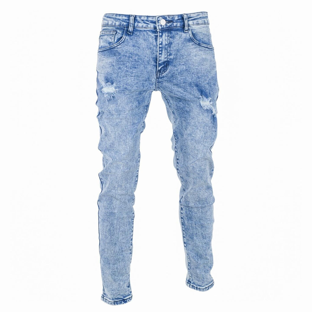 Men's slim fit Denim Washed Jeans - bamn.
