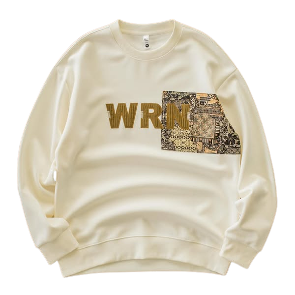 Men's Patchwork Embroidered Sweatshirt - bamn.