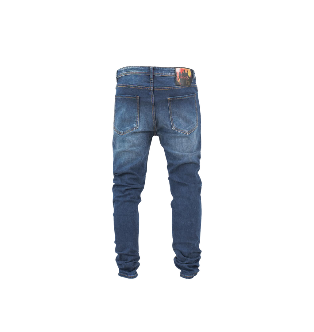Distressed “79” Slim Fit Denim Jeans - bamn.