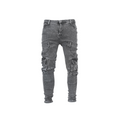 Grey Cargo Denim Jeans - bamn.