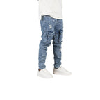 Men's Ripped Distressed Cargo Jeans - bamn.