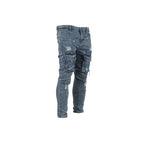 Men's Ripped Distressed Cargo Jeans - bamn.