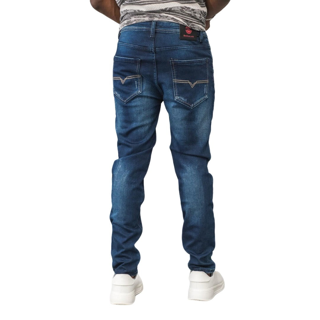 Men's Gee2 Distressed Denim jeans - bamn.
