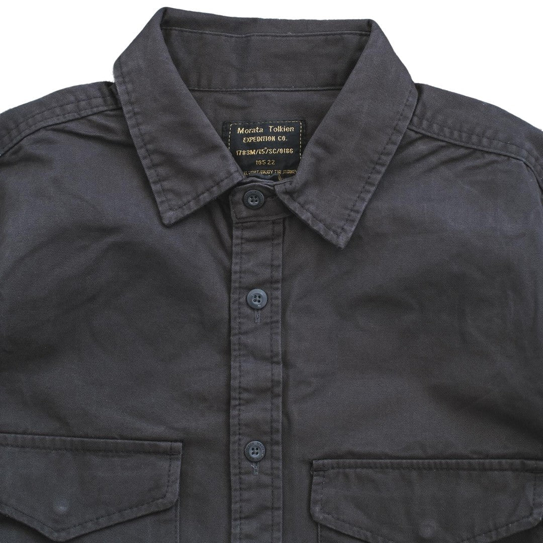 Men's Charcoal Grey Long Sleeve Shirt - bamn.