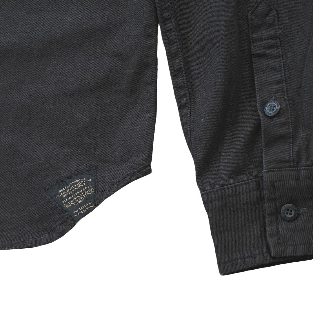 Men's Charcoal Grey Long Sleeve Shirt - bamn.