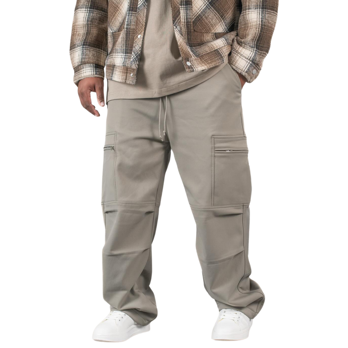 Men's Brown Loose Fit Cargo pants - bamn.