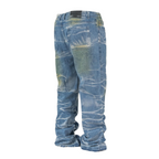 Men's Bagged Denim Acid Washed Jeans - bamn.