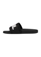 Black Karl Lagerfeld Kondo beach slides - bamn.