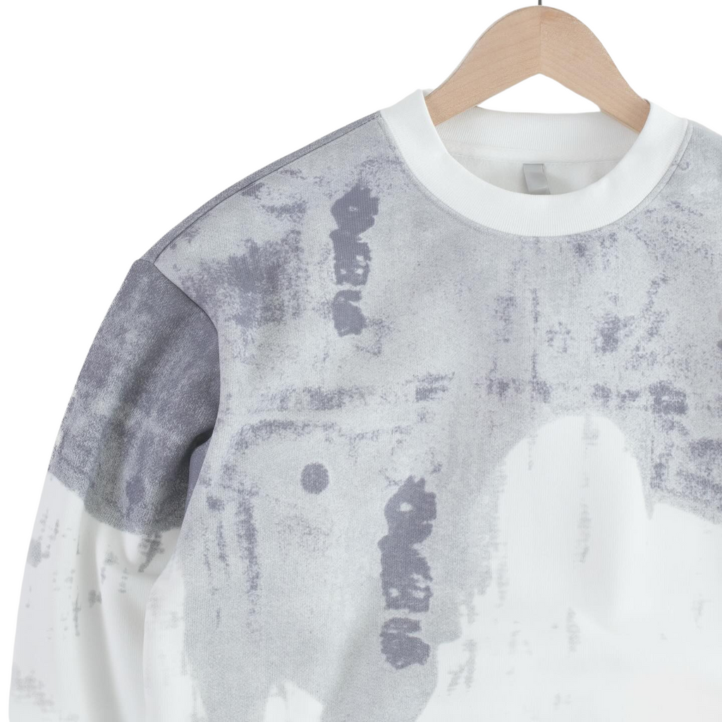 Men Faded Concrete Sweater - bamn.