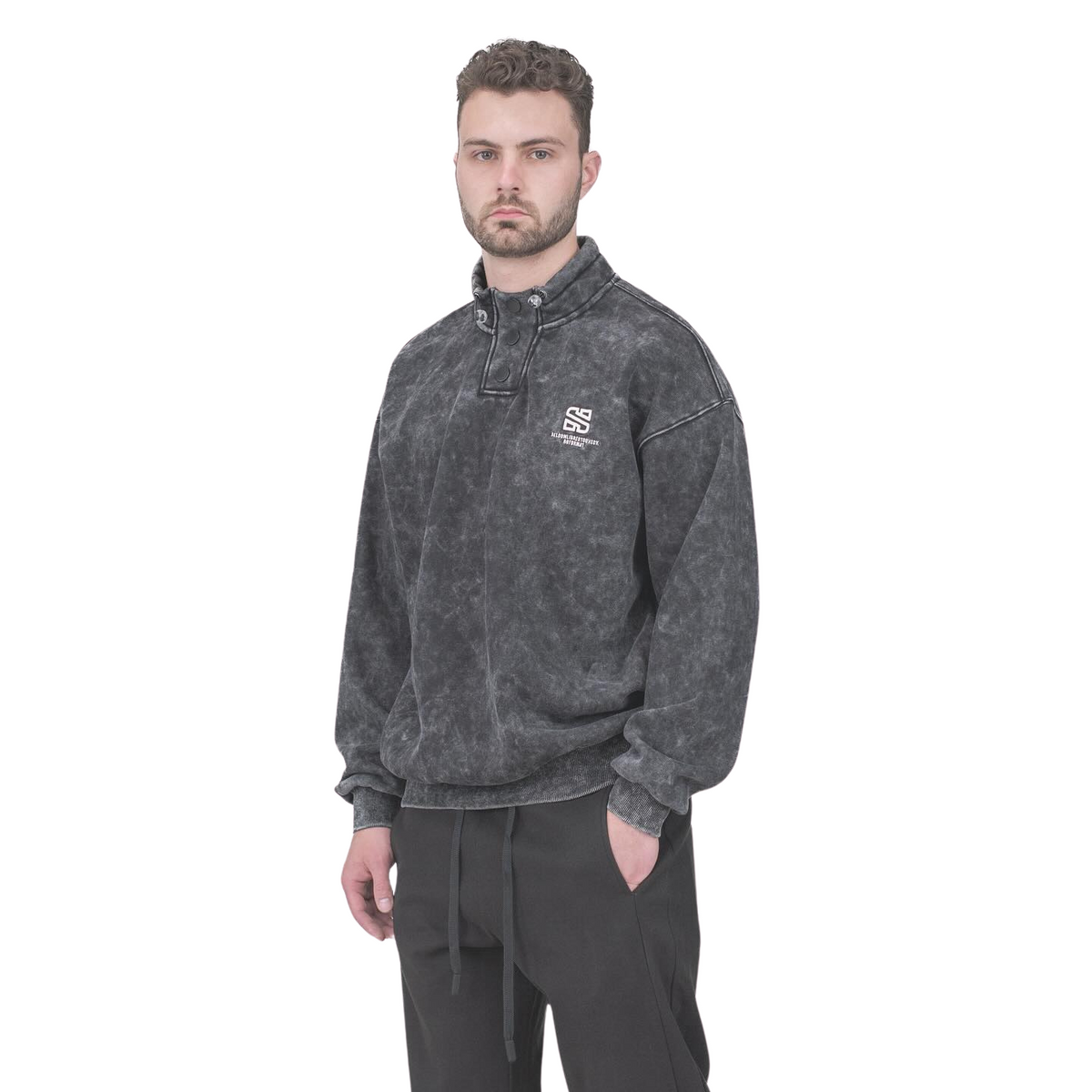 Acid-Washed Sweatshirt - bamn.