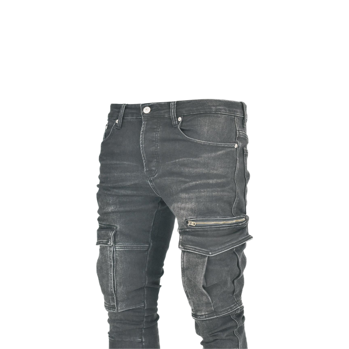 Men's Stacked Cargo Denim Jeans - bamn.