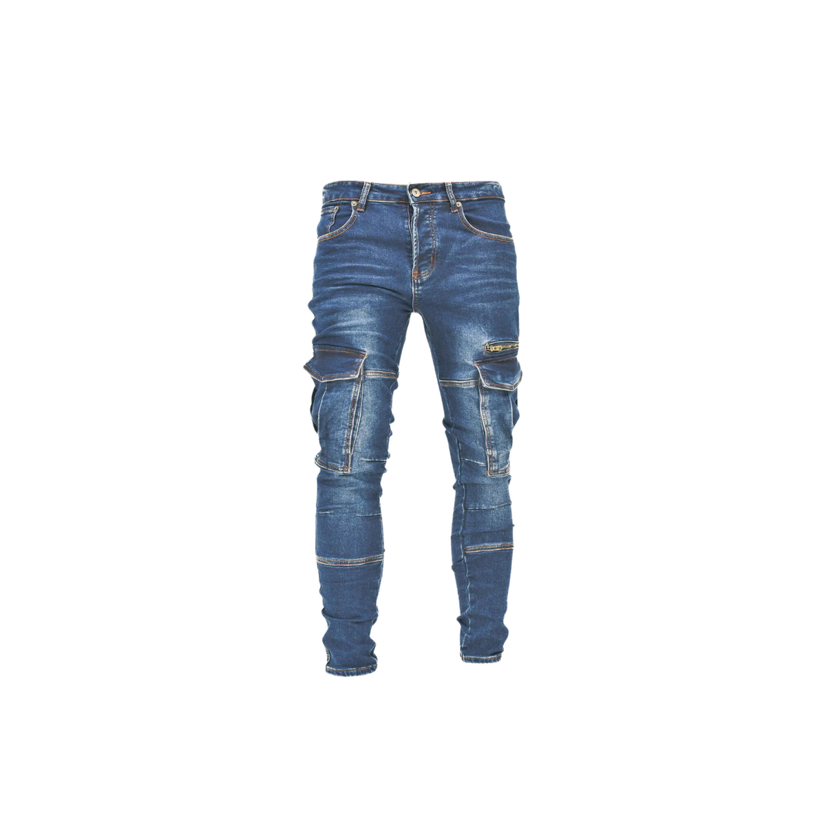 Men's Stacked Cargo Denim Jeans - bamn.