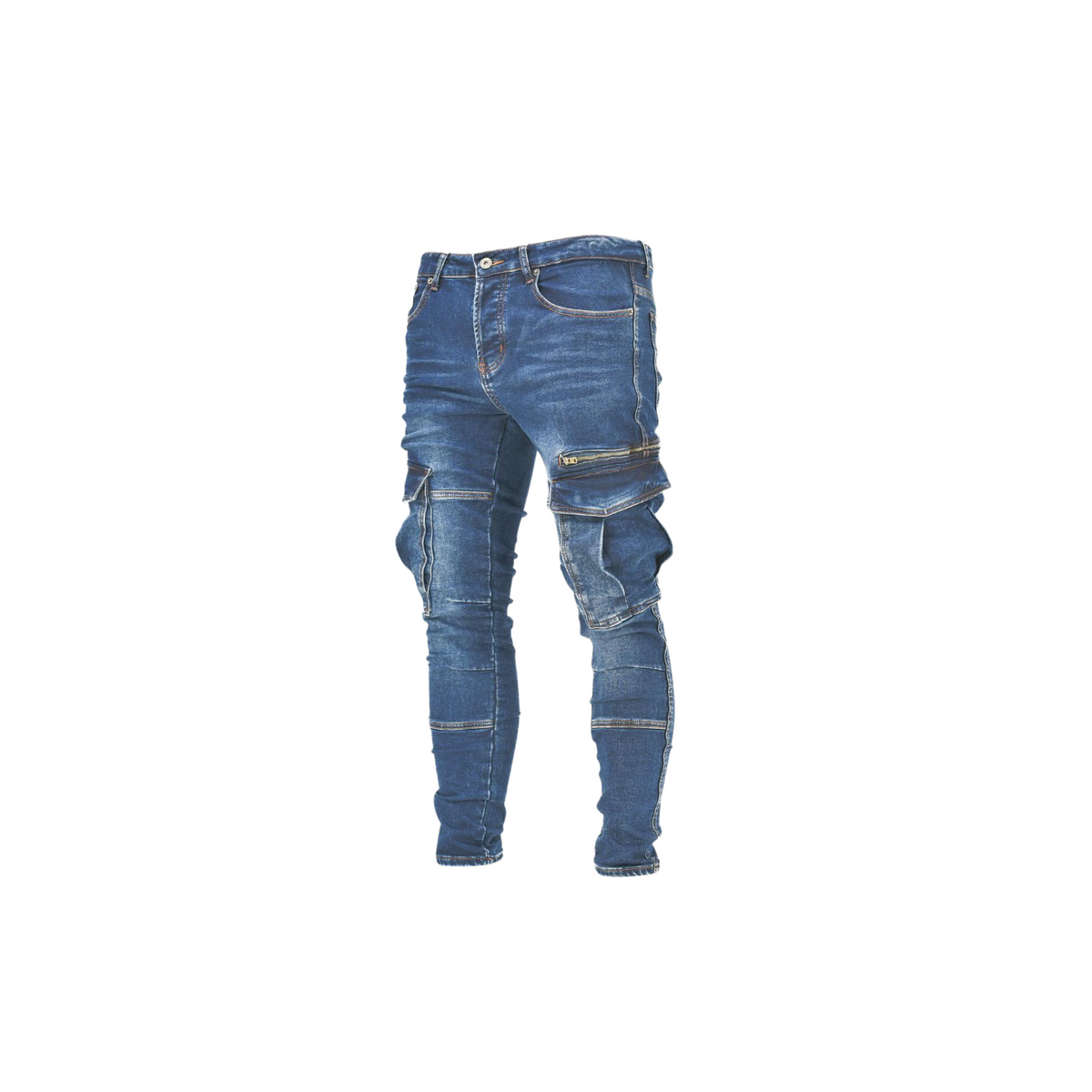 Men's Stacked Cargo Denim Jeans - bamn.