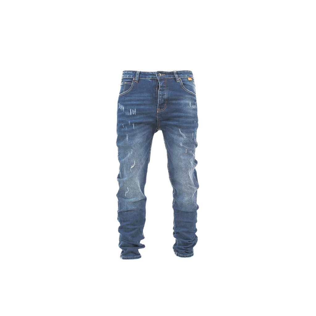 Men's Distressed Slim-Fit Denim Jeans - bamn.