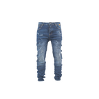 Men's Distressed Slim-Fit Denim Jeans - bamn.