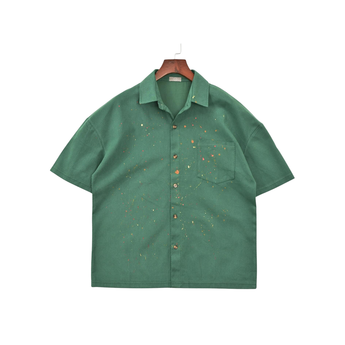 Men's Urban Paint-Splash Short Sleeve Shirt - bamn.